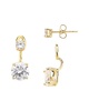 Sterling Forever 14K Over Silver CZ Brilliant Jacket Earrings