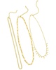 ADORNIA 14K Plated Paperclip Curb Dangle Necklace
