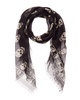 Alexander McQueen Skull Silk-Blend Scarf