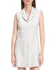 Theory Front Zip Linen-Blend Mini Dress
