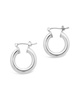 Sterling Forever Rhodium Plated Chunky Tube Hoops