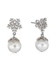 BELPEARL Silver 8-7mm Freshwater Pearl Earrings