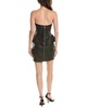 AllSaints Cassie Leather Ruffle Mini Dress