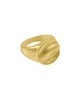 ADORNIA 14K Plated Ripple Signet Ring