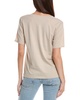elbow-sleeve v-neck t-shirt