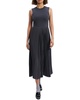 wool-blend pleat dress