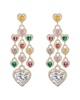 Eye Candy LA CZ Ruby Red Heart Earrings