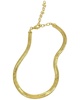 ADORNIA 14K Plated Water-Resistant Herringbone Chain Necklace