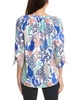 tie cuff linen-blend top