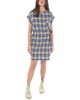 Woolrich Patch Breast Pocket Tartan Checked Linen-Blend Tunic 