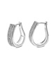 Amairah 0.75 ct. tw. Lab-Grown Diamond Silver Hoop Earrings