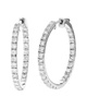 Silver 2.00 ct. tw. Lab-Grown Diamond Hoops