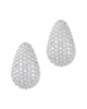 ADORNIA Silver Plated Teardrop Pave Earrings