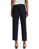 mid rise tapered pull-on linen-blend pant
