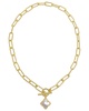 ADORNIA 14K Plated Pearl Flower Necklace