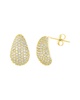 ADORNIA 14K Plated Teardrop Pave Earrings