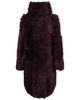 Burberry Leather-Trim Mohair-Blend Coat
