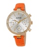 August Steiner Women's Leather Diamond Watch