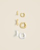 Metallic hoop earrings set-of-three