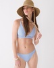French bikini top in seersucker stripe