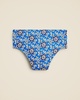 High-rise bikini bottom in cobalt floral