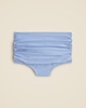 Ruched high-rise bikini bottom in seersucker