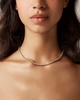 Round cubic zirconia bezel-set tennis necklace