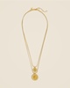 Layered coin pendant necklace