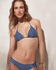 String bikini top in stripe