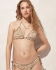 Lettuce-trim bikini top in gingham