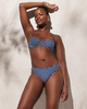 '90s high-leg bikini bottom in stripe