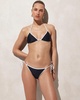 Hipster string bikini bottom with contrast trim