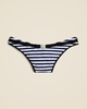 Belted '90s high-leg bikini bottom in contrast stripe