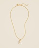 Pearl and crystal pendant necklace