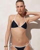 String bikini top with contrast trim
