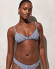 French bikini top in gingham
