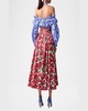 Poppy-Print Halter Off-The-Shoulder Top