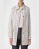 Striped Denim Cotton Gabardine Boyfriend Jacket