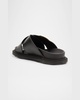 Men's Calfskin Leather Slide Sandals