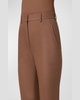 Flavin Stretch Wool Flannel Conical-Leg Ankle Pants