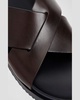 Men's Bologna Leather Crisscross Slide Sandals