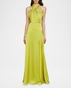 Allen Strappy Satin Gown
