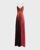 Ariya Pleated Open-Back Maxi Dress