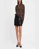 Steel Leather Mini Skirt