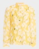 Floral Silk Slim Button-Down Shirt
