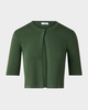 One Button Merino Wool Cropped Cardigan