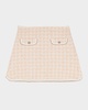 Jartingal Tweed-Effect Checked Knit Mini Skirt