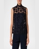 3D Star Embroidery Tulle Blouse