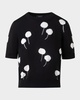 Windflower Short-Sleeve Cotton Sweater