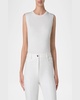 Sleeveless Fitted Silk Stretch Knit Top
